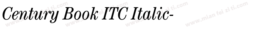 Century Book ITC Italic字体转换